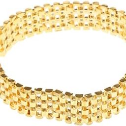 Two-Strand Wheat Chain Bracelet Man Wrist Hand Bracelet 01 Gold-image-41