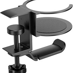 Headset PC Headphone Hanger Headset Desktop Stand Holder Cup Holder for Desk Gaming PC Accessories Headset Holder PC Stand Desk Cup Holder Clamp Headphone Stand Computer Metal-picture-11