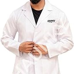 Presents Unisex Poly-Cotton Full Sleeves Lab Coat Wrinkle Resistance Doctor Apron Student Coat With Three Pockets(Pack Of 1).-image-25