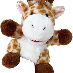 CALANDIS™ Plush Pretend Toy Soft Animal Finger Puppet for Preschool Teaching Kids Gift Giraffe-22