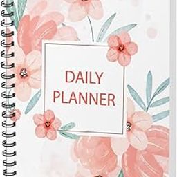AccuPrints Daily Planner Undated, Schedule Your Day, Manage to-do List, Goals Tracker- 3 Month Planner (White/Flower Print)-18