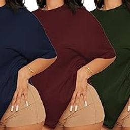 The BLAZZE UB0017 Women's Running Casual Short Sleeve with Round Neck Printed, Oversized Longline Drop Shoulder, Very Trendy T-Shirt and Tops-image-96