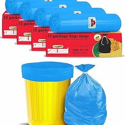 Shalimar Premium (Lavender Fragrance) Scented Garbage Bags Large Size 24x32 Inches|60 Bags (Pack of 4 Rolls with 15 Bags Each) for Dustbin Bag/Trash Bag (Blue) - Perforated Box for Easy Dispensing-21