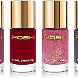 POSH HIGH GLOSS QUICK DRY TOXIN FREE COMBO OF 4 NAIL POLISH,TUSCAN RED,GARNET RED,FRENCH WINE,SPARKLING PINK,648,656,657,104-image-43