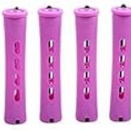SAZ DEKOR® 4x10 Pieces Cold Wave Rods with Rubber Bands and Cover Plum Red Hair Perm Rods| Scarf | Cap | Face for Sunglasses | Eye Glasses Holder | Hat Display Model Stand |-11