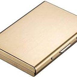 Pocket Sized Credit Debit Business Card Holder Wallet for Men & Women (Golden)-picture-41