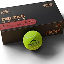 Hundred Delta 6 Heavy Cricket Tennis Balls | Bounce Consistency | Comfort Grip | Pressurized Core | 120 Grams | Pack of 6 (Green)-image-37