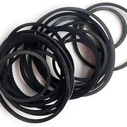 Mixed Square Cassette Tape Machine Recorder Rubber Belt 25/30/35/38/40/45/50/55/60/65MM (1/2 Perimeter) CD DVD Assorted Common Belt Repair Rebuild for Repair Maintenance - Black (Packs of 30)-30