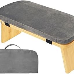 CALANDIS™ Meditation Bench with Cushion Soft for Indoor Outdoor Tea Ceremony Room Gray | Yoga Props | Yoga & Pilates | Fitness, Running & Yoga-image-84