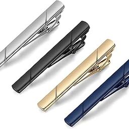Tie Clips for Men, 4pcs Fashion Elegant Style Tie Bar Set for Regular Ties, Luxury Package, Gift for Men-43