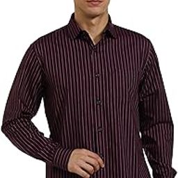Men's Cotton Classic Fit Stripe Formal Shirt-image-2