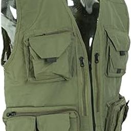 ATORSE Multi-Pockets Mesh Photography Fishing Vest Causal Outdoor Sports Vest M-image-21