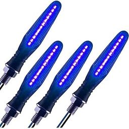 IIVAAS KTM Style Sleek Blue Led Indicators Universal Blue Color LED Bike Motorcycle Indicators Turning Lights for all bikes model Pack of 4 (Blue)-28