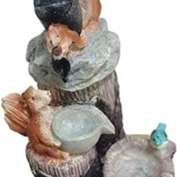 Creative Animal Fountain Statue Garden Figurines Funny Decor Squirrel-image-58