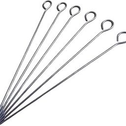PLATIPUS Stainless Steel BBQ Skewers for Grilling, Kebab,Seekh kabab,Paneer Tikka (Pack of 6)-picture-6
