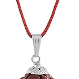 4 Mukhi Rudraksha Pendant Lab Certified Nepali FOUR Mukhi Original Certified Rudraksha Pendant with Red Thread for Men and Women, Origin Nepal, Color Brown(ACPC0144A)-image-45