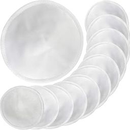 12 pcs Washable Maternity Nursing Breast Pads with Laundry Bag - DClub Contoured Leak-Proof Breastfeeding Nipple Pad for Maternity, Reusable Nipple Covers for Breast Feeding Baby Shower Gift.-image-0