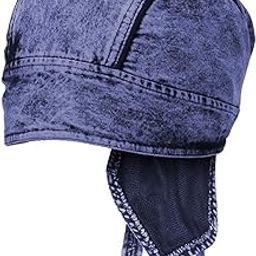 Unisex Denim Anti Pollution Denim Head Scarf Bandana for Cycling Biking Under Helmet (Blue)-picture-41