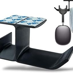 SRS® Under Desk Headphone Stand with Cable Organizer Storage Options | Headphone & Cable Hook Holder Hanger | Stick-ON Adhesive with Surface Cleaning Wipes (Black, Pack of 1)-32