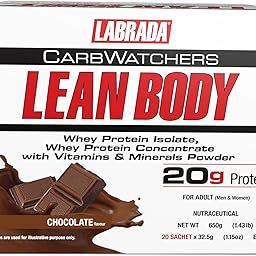 Labrada Lean Body Carbwatchers All-in-one Protein Shake - 20 Sachets (Chocolate)-image-84