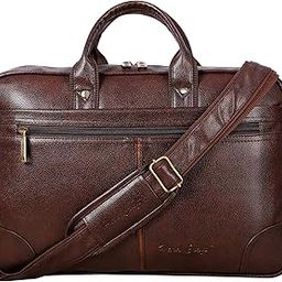 Hard Craft Vegan Leather for 15.6 inch Laptop Size Messenger Bag for Men | Laptop Bag |Office Bag || Laptop Sleeve (Brown)-39