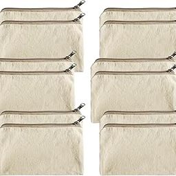 Cotton Canvas Pouch with Zip 5x8 inch – Multi-Purpose Cosmetic, Pencil, Toiletries & Craft Storage Bag, DIY Customizable, Reusable & Washable (12)-image-66
