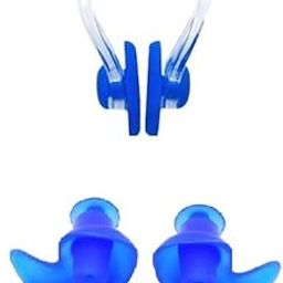 Swimming Kit Nose and Ear Protector Water Protector Nose Clip and Ear Clip For Swimmer, Adults and Children Swimming Ear Plugs for Swimming (Dark Blue)-image-90