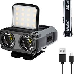 ELEPHANTBOAT® USB Rechargeable Headlamp with Clip, Dual Light Source & Motion Sensor, Multi Mode LED Light for Night Hiking, Camping, Cycling & More, IPX5 Waterproof, 1500mAh Battery-7