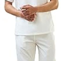SleepZ Men Comfort Fit Solid Pattern Cotton Polyester Blend Round Neck Kurta Set-image-100