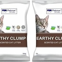 PetCrux Earthy Clump Cat Litter | Natural Bentonite Clay | Lavender Scented| Superior Odour Control | 99.9% Dust Free Scoopable (for Multiple Cats), 10kg Total - 2 Packs of 5kg-image-95
