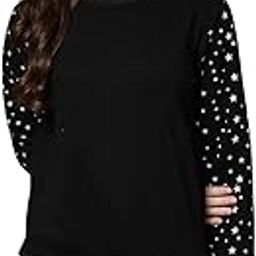 FUNDAY FASHION Women's Fleece Round Neck Sleeves Print Sweatshirt-image-11