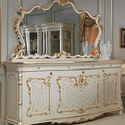 Classic Wood and Craft Wooden Dresser in Teak Wood, Golden Polish, Saharanpur (Without Mirror)-13