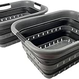 SHIPLORD® Large Capacity Collapsible Laundry Baskets (Set of 2) - Foldable & Portable Storage Containers with 3 Handles for Easy Carrying-image-20