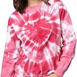 Womens Loose Fit Teddy Sweatshirt with Round Neck & Chennile Embroidery Cherry red-image-11