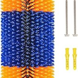 Horse Scratcher Full Massage Brush Kit, Livestock Scratch Brushes to Relieve Itching on The Back, Suitable for Cattle, Sheep, Pig (Yellow)-image-3