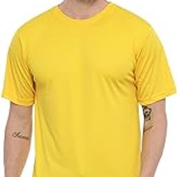 Men's Regular Fit White Polyester Dri Fit Round Neck T Shirt Half Sleeve Sports Crew T-Shirt, High Performance Fabric, Wrinkle Free, Small to 2XL-picture-25