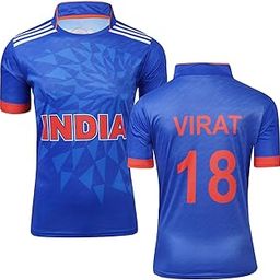 Sports Indian Cricket Team Virat Regular Fit Jersey T20 World Cup Jersey (Kid's, Boy's & Men's, 10_11 Years, Multicolor_01)-image-20