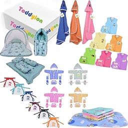 Toddylon 52 in 1 New Born Baby Complete Daily Items Combo | Maternity Kit | Newborn Essentials | Gift Packs | Baby Products All (0-6 Months) (Green)-image-30