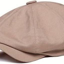 Unisex Mens Ladies Plain 8 Panel Wool Blend Baker Boy Newsboy Flat Cap-29