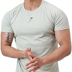 FUAARK Grain Men's Slim Fit Heavyweight Stretchable Raglan Sleeves Gym & Workout Tshirt-image-91