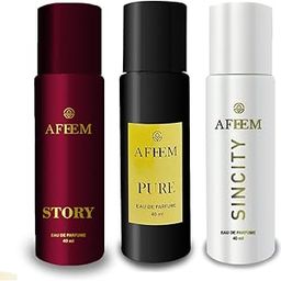 AFFEM Long Lasting Unisex Eau de Parfume Set with Story,Pure, Sincity (40ml Each .)-image-64