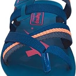 Pagroop Sports Sandals, Black with Orange Stripes, Mesh Straps, Toe-Post Design-image-22