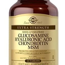 Solgar Glucosamine Hyaluronic Acid Chondroitin MSM Shellfish Free - 60 Tablets-0