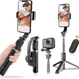 HOLD UP 1-Axis Handheld Gimbal Stabilizer for Smartphone with Extendable Bluetooth Selfie Stick and Tripod, Multifunction Remote 360 Degree Automatic Rotation, for iPhone/Android-6