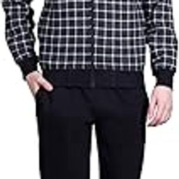 Men’s Warm Cotton Fleece Perfect Winter Track Suit, Night Dress, Loungewear, Nightwear, Night Suit, Daily Use Top n Pyjama Set with Pocket-12