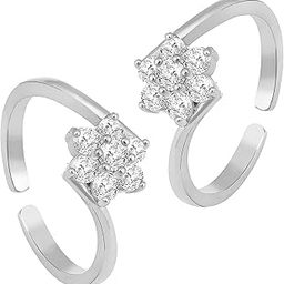 Cubic Zirconia Studded Adjustable Toe Ring Stylish Fancy Daily Regular Jewellery for Women and Girls-image-93
