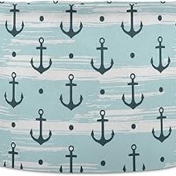 Anchors Cotton Rope Basket Blue Baby Laundry Basket for Blankets Toys Storage Basket Bins Box Organizer Basket-image-49
