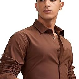 Men's Solid Slim Fit Shirt-image-124