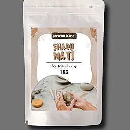 Shravani World Shadu Matti Natural Clay for Sculpting and Pottery, 1 KG Natural Clay for Ganpati Idol Making-image-8