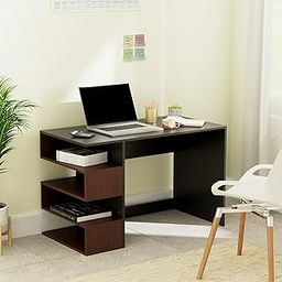 Amazon Brand - Solimo Fame MDF Study Desk(Walnut Finish,Black)-28